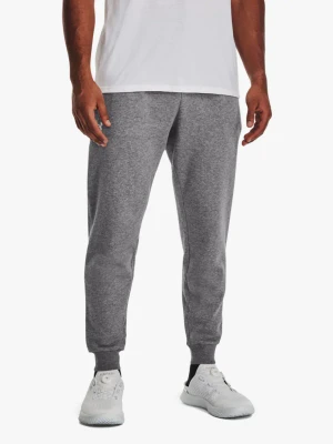 Spodnie męskie Under Armour Rival Fleece Joggers - castlerock light heather/white