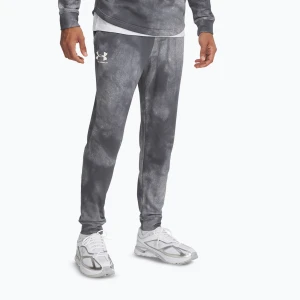 Spodnie męskie Under Armour Rival Terry Printed Jogger castlerock/onyx white