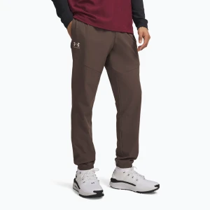Spodnie męskie Under Armour Vibe Woven Jogger peppercorn / highland buff Brązowy