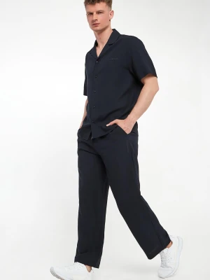 Spodnie męskie z lnem EMPORIO ARMANI SWIMWEAR