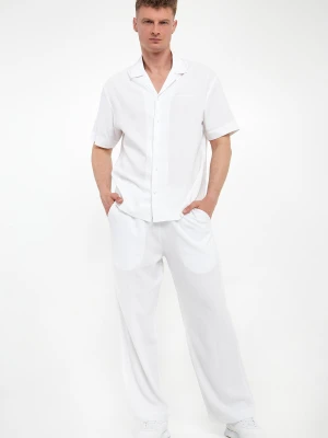 Spodnie męskie z lnem EMPORIO ARMANI SWIMWEAR