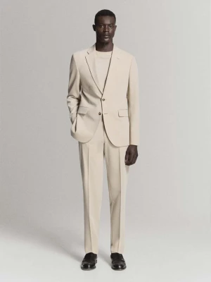 Spodnie garniturowe Milan slim fit beżowy - Mężczyzna - - MANGO MAN