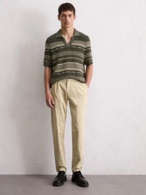 Spodnie model Morot jogger plisy Marc O'Polo béžová