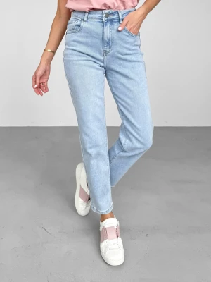 Spodnie Mom Fit High Waist Blue L ClothStore