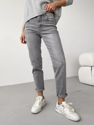 Spodnie Mom Fit Light Grey M ClothStore