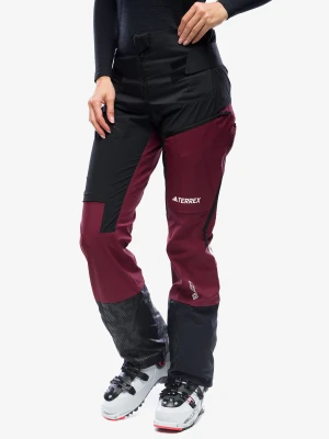 Spodnie na skitury damskie adidas TERREX Techrock Tour Softshell Pants - black/shadow red