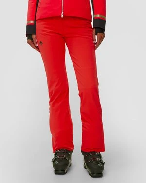 Spodnie Narciarskie Damskie Descente Insulated Pants Czerwone
