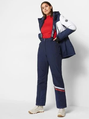 Spodnie narciarskie funkcyjne termoaktywne i nieprzemakalne, z odpinanymi szelkami, Straight bonprix