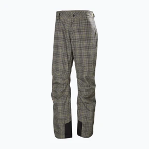 Spodnie narciarskie męskie Helly Hansen Legendary Insulated pebble broxburn plaid aop Niebieski