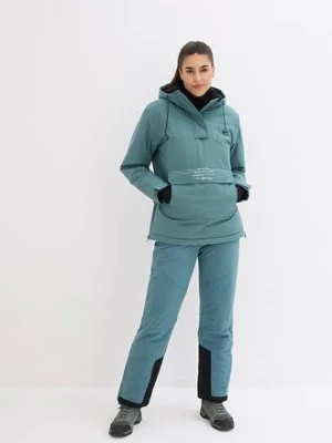 Spodnie narciarskie ocieplane i nieprzemakalne, z odpinanymi szelkami, straight bonprix