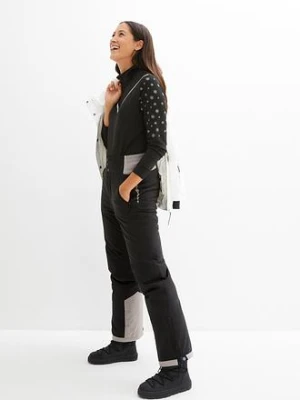 Spodnie narciarskie termoaktywne i nieprzemakalne, z wysoką talią, Straight bonprix