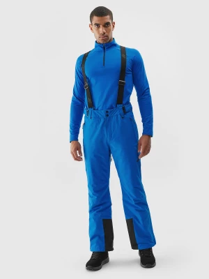 Spodnie narciarskie z szelkami membrana 8000 męskie - niebieskie 4F