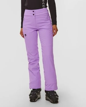 Spodnie Narciarskie Z Wysokim Stanem Damskie Descente Insulated Pants Fioletowe