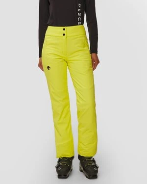 Spodnie Narciarskie Z Wysokim Stanem Damskie Descente Insulated Pants żółte