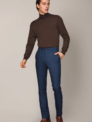 Spodnie Niebieskie w Kratę Jimmy 2 Lancerto