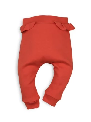 Spodnie niemowlęce z bawełny organicznej czerwone NINI