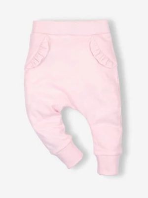 Spodnie niemowlęce z bawełny organicznej dla dziewczynki NINI