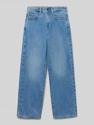 Spodnie o kroju baggy o kroju relaxed fit z mieszanki bawełny s.Oliver Niebieski