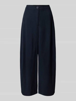 Spodnie o kroju barrel fit model 'Bambus' Lollys Laundry Ciemnoniebieski