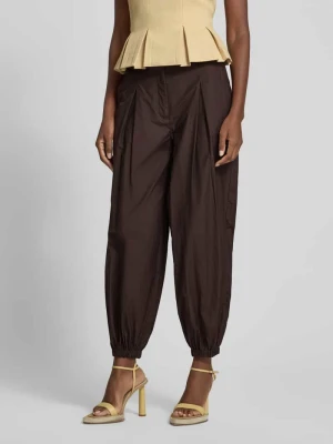 Spodnie o kroju barrel fit z mieszanki bawełny model 'ETIENNE JOGG' CAMBIO