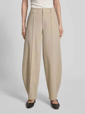 Spodnie o kroju barrel fit z podłużnymi szwami model 'Pija' MbyM