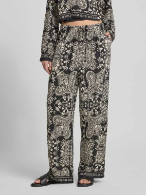 Spodnie o kroju loose fit o szerokości z czystej wiskozy model 'EMZA AJA' Only