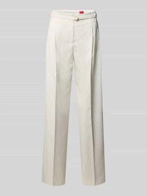 Spodnie o kroju loose fit o szerokości z dodatkiem wiskozy model 'HEJULY' HUGO