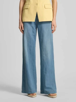 Spodnie o kroju loose fit o szerokości z mieszanki bawełny i lnu model 'LATINO' Weekend Max Mara