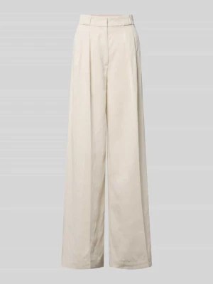 Spodnie o kroju loose fit o szerokości z mieszanki wiskozy i lnu Marc O'Polo