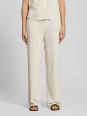 Spodnie o kroju loose fit o szerokości z mieszanki wiskozy i lnu model 'SIESTA' Only