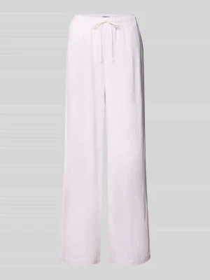 Spodnie o kroju loose fit o szerokości z mieszanki wiskozy i lnu model 'SIESTA' Only