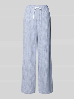 Spodnie o kroju loose fit o szerokości z mieszanki wiskozy i lnu model 'SIESTA' Only