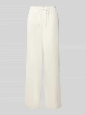 Spodnie o kroju loose fit o szerokości z mieszanki wiskozy i lnu model 'SIESTA' Only