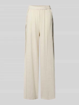 spodnie o kroju loose fit z czystej bawełny model 'AGNES' Pieces
