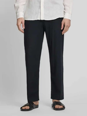 Spodnie o kroju loose fit z mieszanki bawełny i lnu model 'BRODY' Selected Homme
