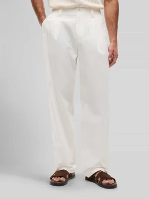 Spodnie o kroju loose fit z zakładkami w pasie Tommy Hilfiger