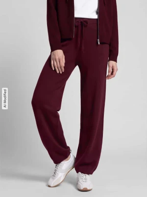Spodnie o kroju regular fit o szerokości z czystego kaszmiru Jake*s Śliwkowy