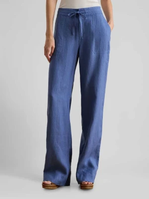 Spodnie o kroju regular fit o szerokości z czystego lnu Lauren Ralph Lauren