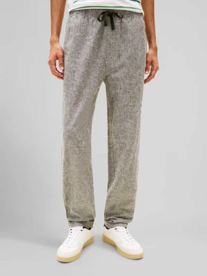 Spodnie o kroju regular fit o szerokości z mieszanki lnu i bawełny Tommy Jeans