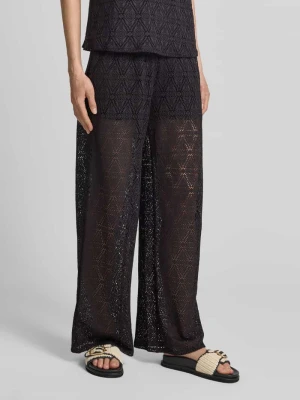 spodnie o kroju regular fit o szerokości z półprzezroczystym obszyciem model 'MAYA' Vero Moda