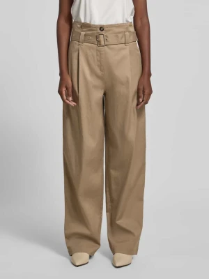 Spodnie o kroju regular fit o szerokości zintegrowane z paskiem Marc O'Polo
