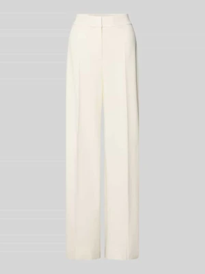 spodnie o kroju regular fit szerokie z dodatkiem wiskozy model 'HUZILI' HUGO