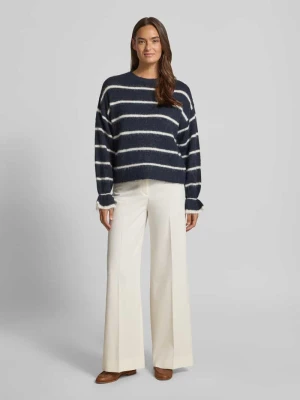 spodnie o kroju regular fit szerokie z dodatkiem wiskozy model 'HUZILI' HUGO