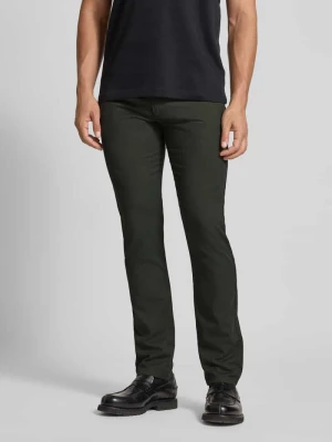 Spodnie o kroju regular fit z detalem z logo model ‘CORDOBA’ Bugatti