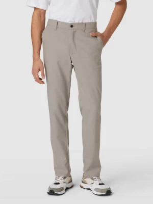 Spodnie o kroju regular fit z dodatkiem wiskozy i fakturowanym wzorem Christian Berg Men
