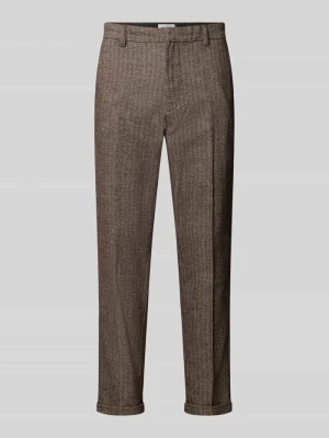 spodnie o kroju regular fit z kieszeniami z tyłu Jack&Jones Średniobrązowy melanż