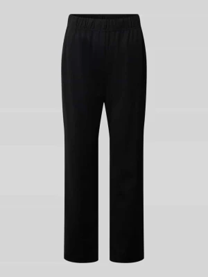 spodnie o kroju regular fit z mieszanka lyocellu model 'ELFO' Weekend Max Mara Czarny