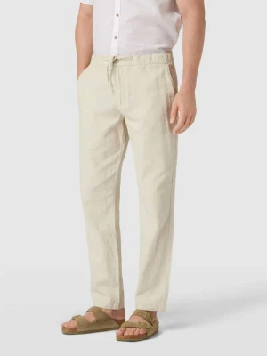Spodnie o kroju regular fit z mieszanki lnu i bawełny MCNEAL