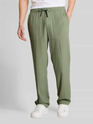 Spodnie o kroju regular fit z mieszanki wiskozy i lnu Tom Tailor Denim