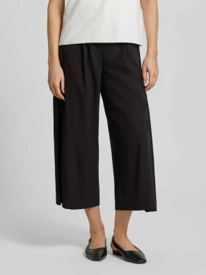spodnie o kroju regular fit z nogawką typu barrel leg z paskiem z tego samego materiału model 'CELESTE' CAMBIO
